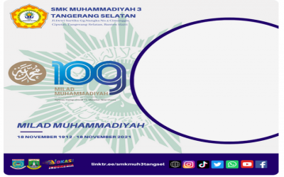 Twibbon Milad Muhammadiyah By Smk Muhammadiyah 3 Tangerang Selatan